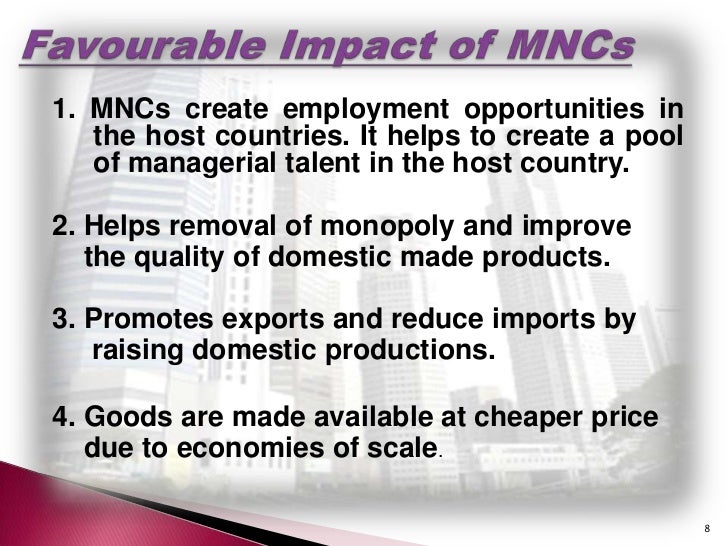 Advantages And Disadvantages Of Mncs In Home And Host Country