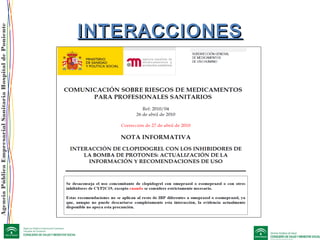 AgenciaPúblicaEmpresarialSanitariaHospitaldePoniente
INTERACCIONESINTERACCIONES
 