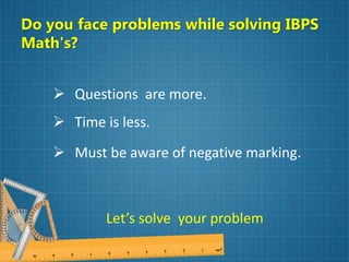 IBPS Quantitative aptitude short tricks | PPTX