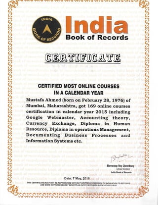 CERTIFIED MOST ONLINE COURSES 