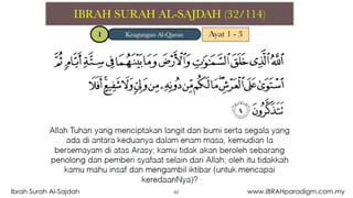 62Ibrah Surah Al-Sajdah www.IBRAHparadigm.com.my
 