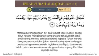 74Ibrah Surah Al-Sajdah www.IBRAHparadigm.com.my
 