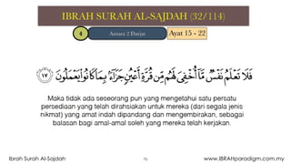 75Ibrah Surah Al-Sajdah www.IBRAHparadigm.com.my
 