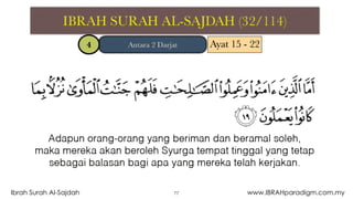 77Ibrah Surah Al-Sajdah www.IBRAHparadigm.com.my
 