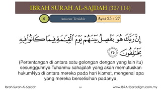 84Ibrah Surah Al-Sajdah www.IBRAHparadigm.com.my
 