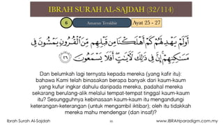 85Ibrah Surah Al-Sajdah www.IBRAHparadigm.com.my
 