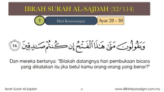 87Ibrah Surah Al-Sajdah www.IBRAHparadigm.com.my
 