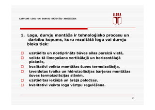 Logu montāža. Kas jāzina pasūtītājam? | PDF