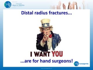 Distal radius fractures...
...are for hand surgeons!
 