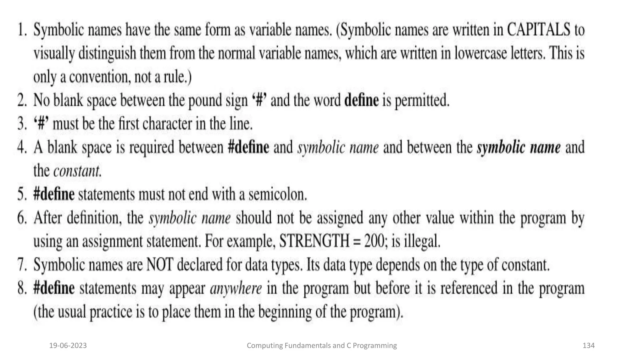 19-06-2023 Computing Fundamentals and C Programming 134
 