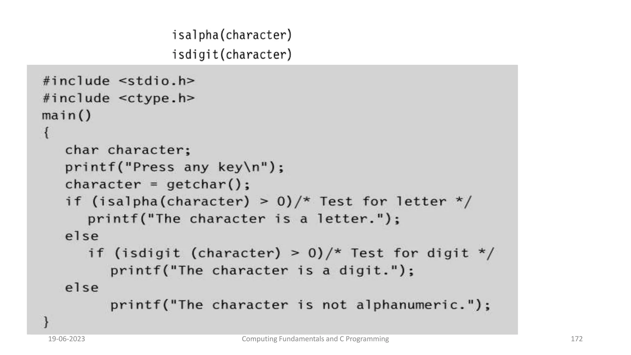 19-06-2023 Computing Fundamentals and C Programming 172
 