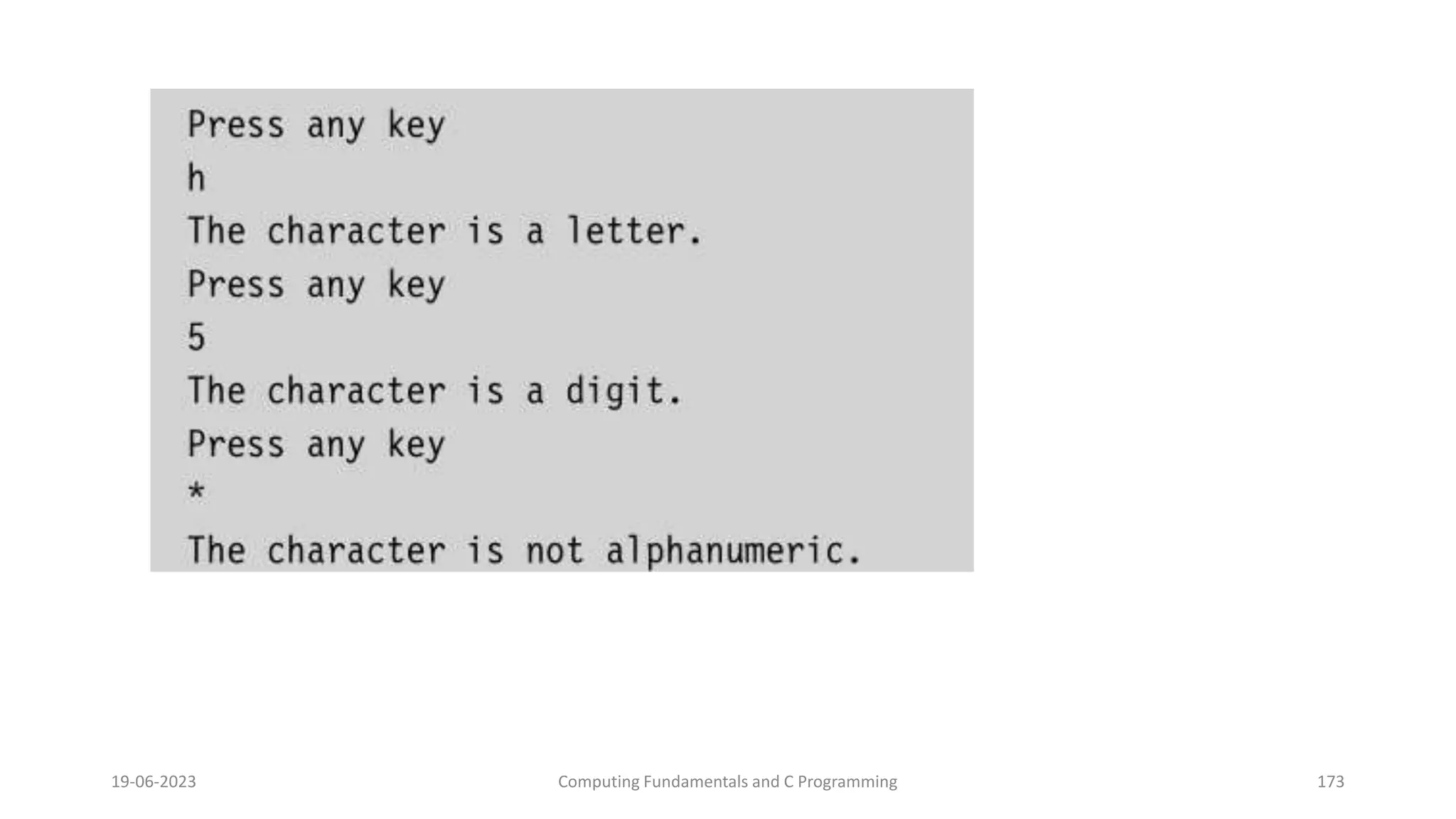 19-06-2023 Computing Fundamentals and C Programming 173
 