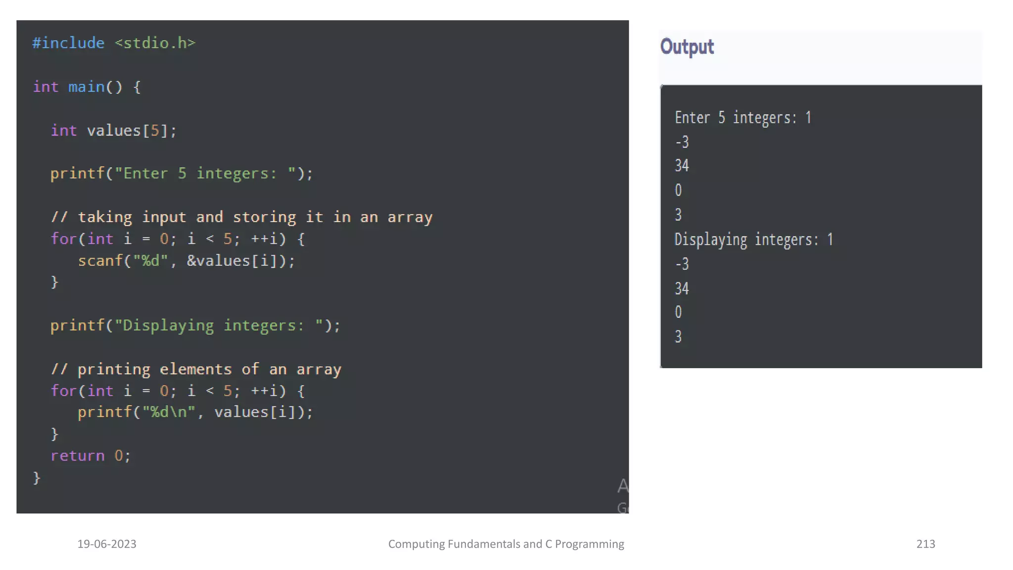 19-06-2023 Computing Fundamentals and C Programming 213
 