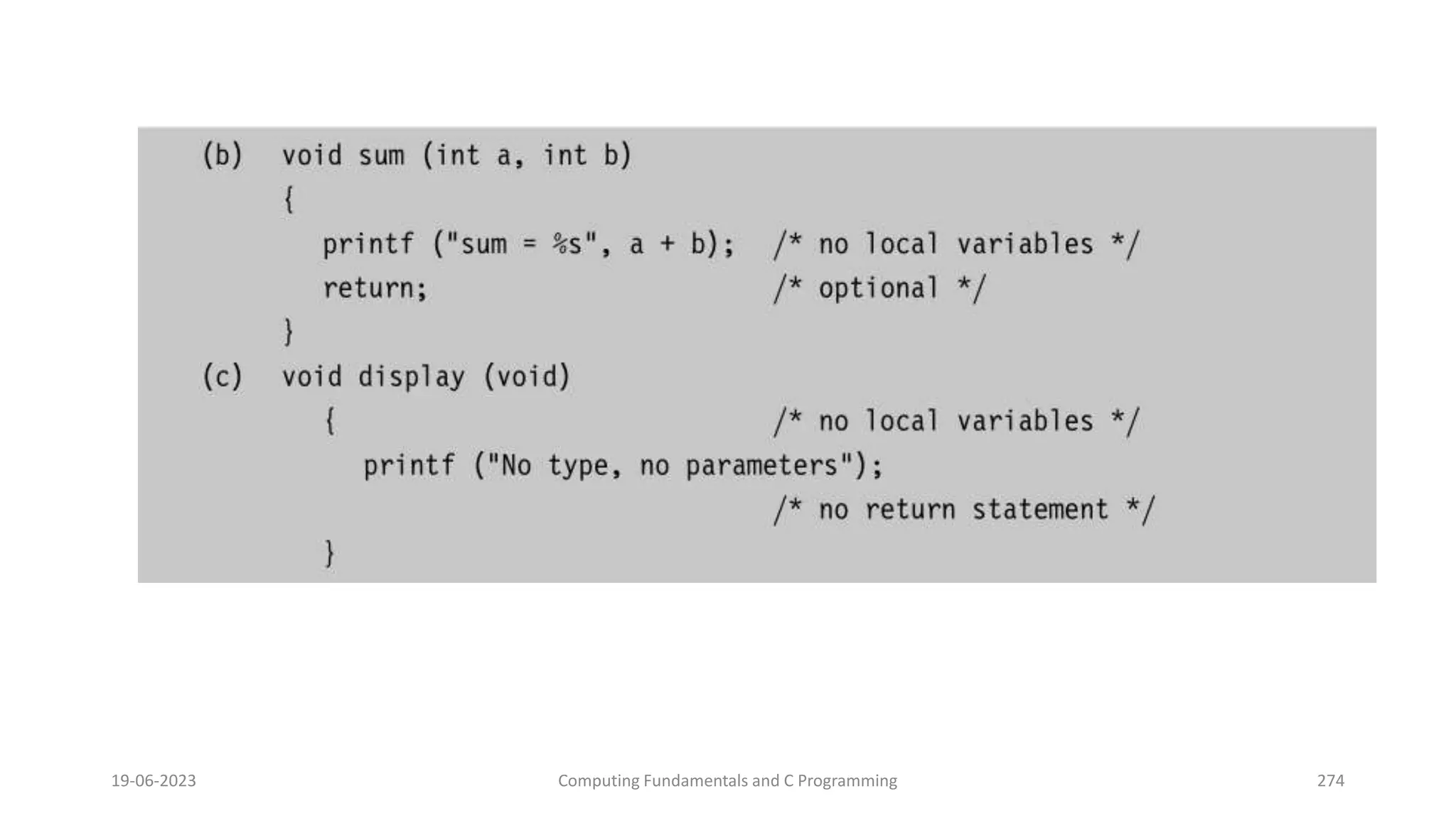 19-06-2023 Computing Fundamentals and C Programming 274
 