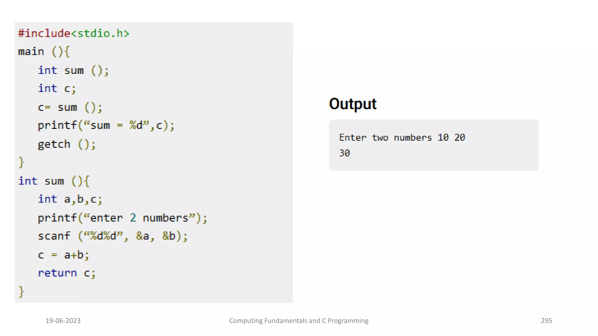19-06-2023 Computing Fundamentals and C Programming 295
 