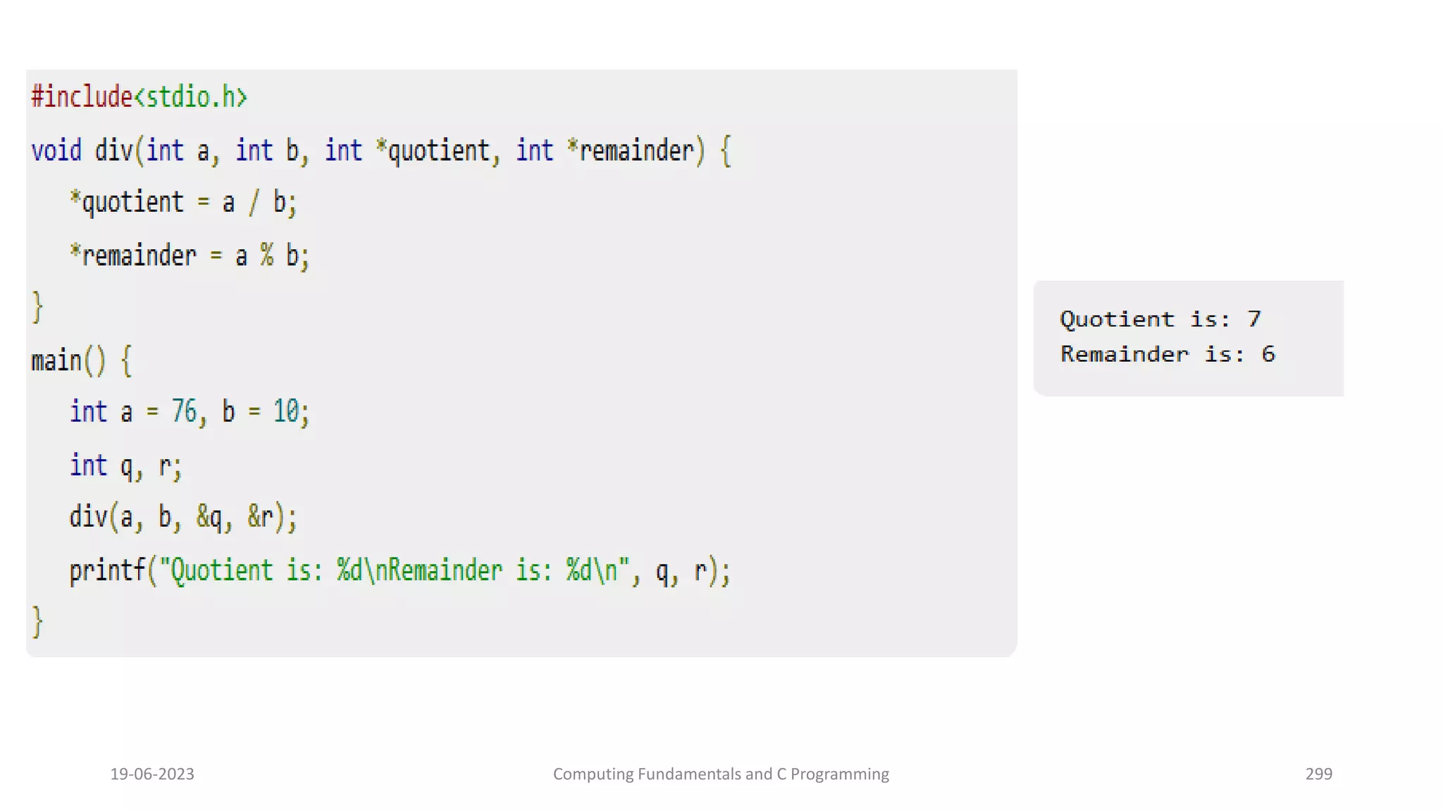 19-06-2023 Computing Fundamentals and C Programming 299
 