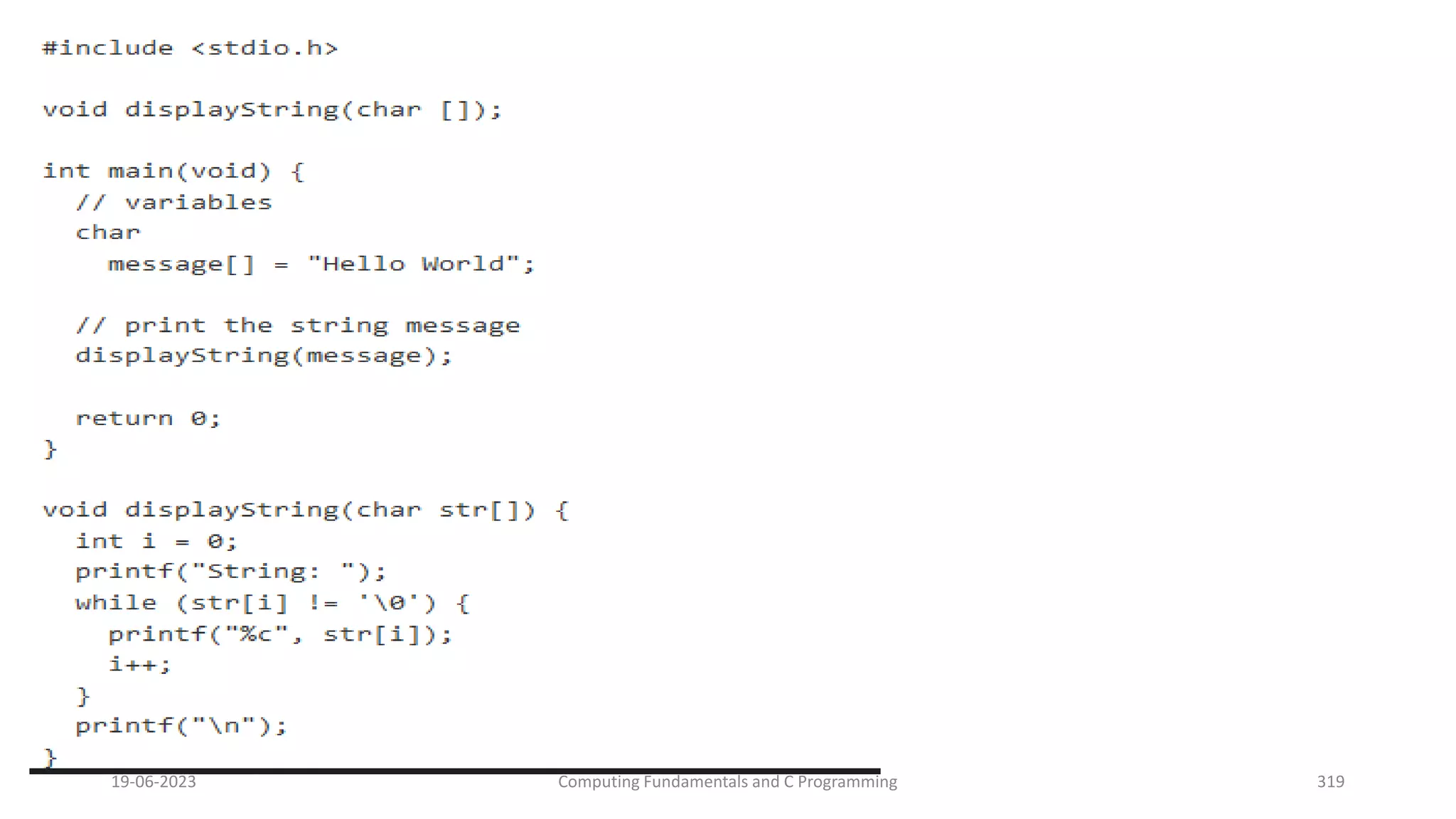 19-06-2023 Computing Fundamentals and C Programming 319
 