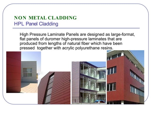 CONSTRUCTION TECHNOLOGY V - METAL COMPOSITE CLADDING NON-METAL CLADDING ...