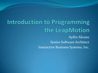 Aydin Akcasu
Senior Software Architect
Interactive Business Systems, Inc.

 