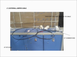 ( 7 ) EXTERNAL JUMPER CABLE
AT BTS END
AT COMBIER END
THIS PORT HAS SIZE SAME AS 7/8 CABLE
 