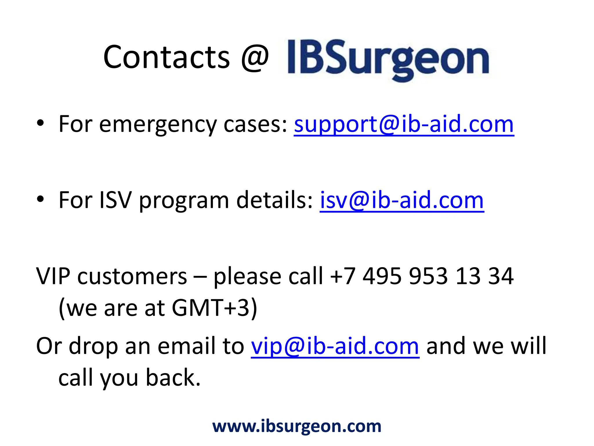 At the end of step 3Your database is protected by DataGuard24x7 proactive protectionFree installation support is included!You are sure that your database is OkBackups are made in right way Data and indices are OkNo performance problemswww.ibsurgeon.com