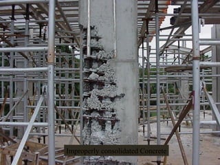 Improperly consolidated Concrete
 