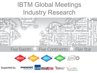 IBTM Global Meetings
                  Industry Research




Supported by:
 