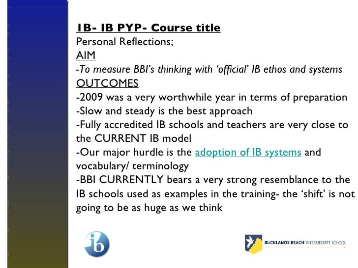 Ib Training Days