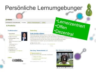 Persönliche Lernumgebungen  Lernerzentriert Offen  Dezentral 