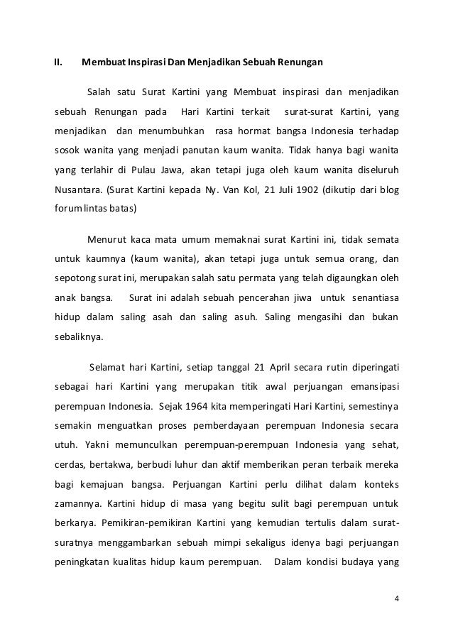 Surat Cinta Untuk Kartini Contoh Surat Cinta Untuk Kartini - Bahas Soal