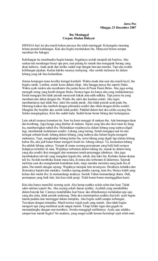 Cerpen Ibu Adalah Segalanya Cerpen Ibu Adalah Segalanya