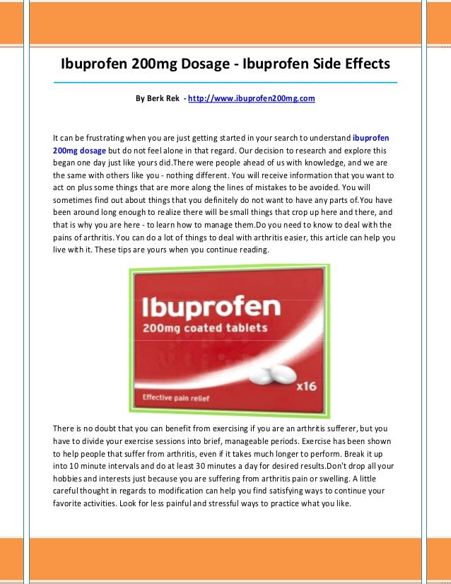 Ibuprofen 200mg dosage