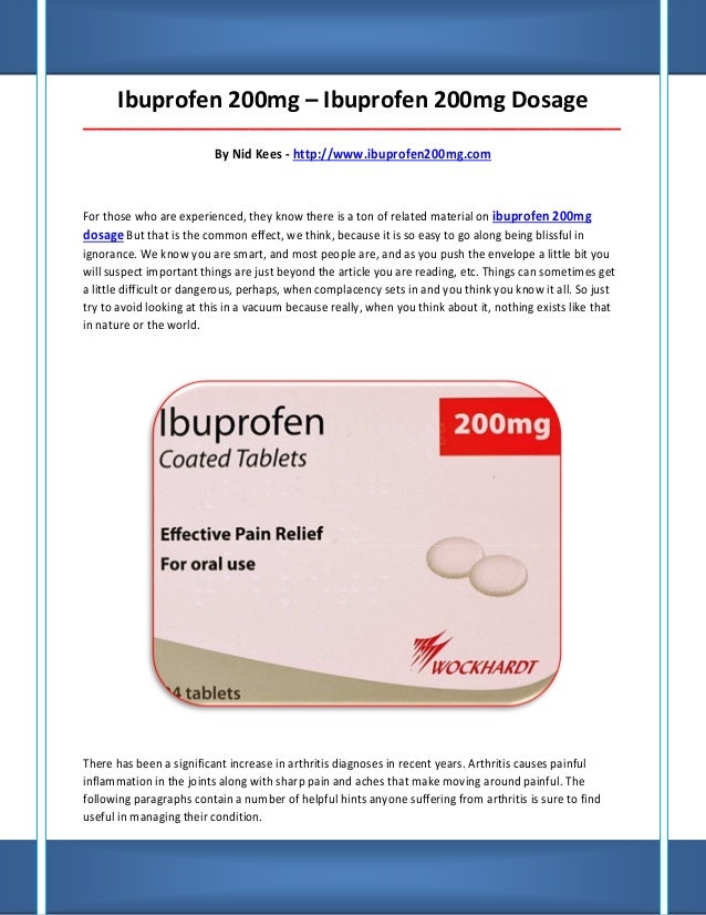 Ibuprofen 200mg dosage