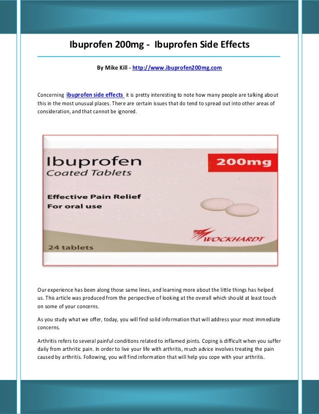 Ibuprofen side effects