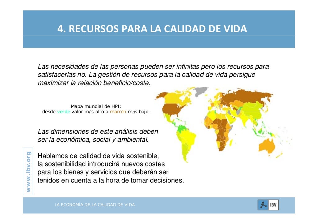LA ECONOMIA DE LA CALIDAD DE VIDA 