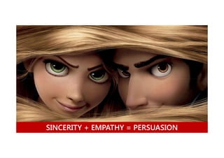 SINCERITY + EMPATHY = PERSUASION

 