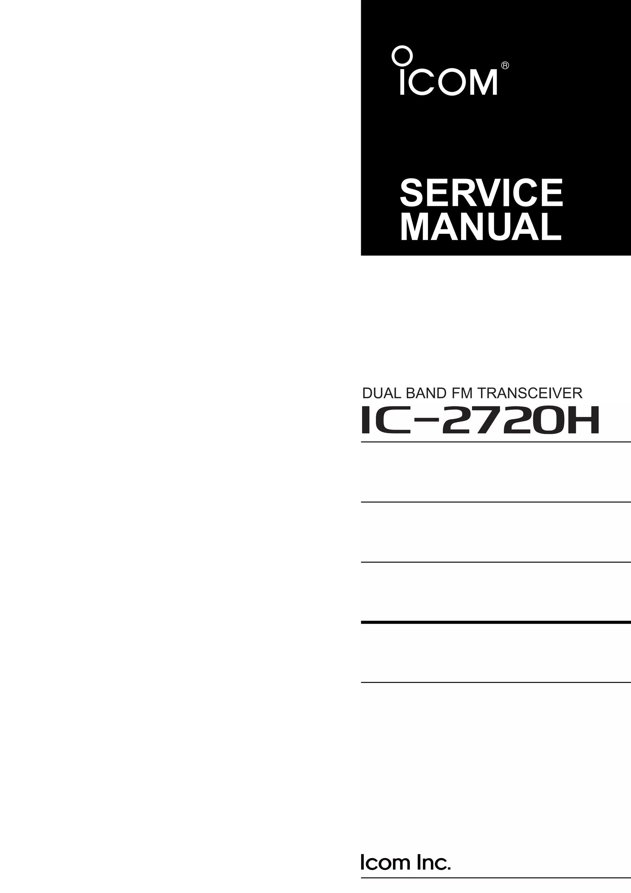Ic 2720 h-service_manual | PDF