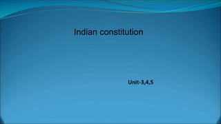 Unit-3,4,5
Indian constitution
 