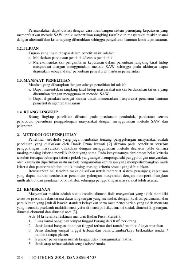 Sistem Penunjang keputusan untuk menentukan rangking taraf Sistem Penunjang keputusan untuk menentukan rangking taraf