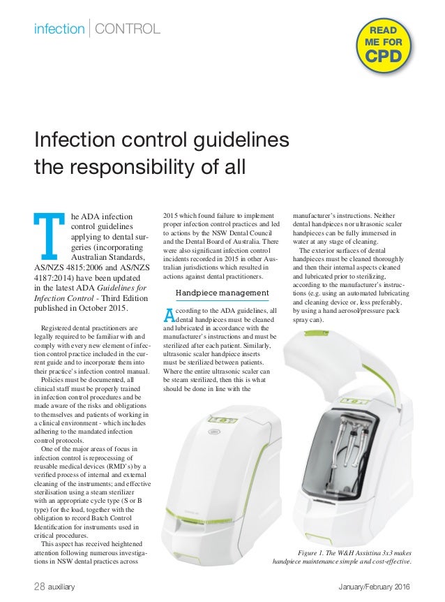 Infection control guidelines 2016