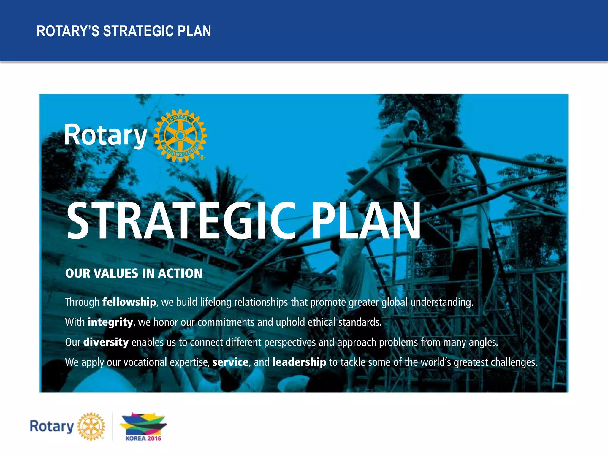 ROTARY’S STRATEGIC PLAN
 