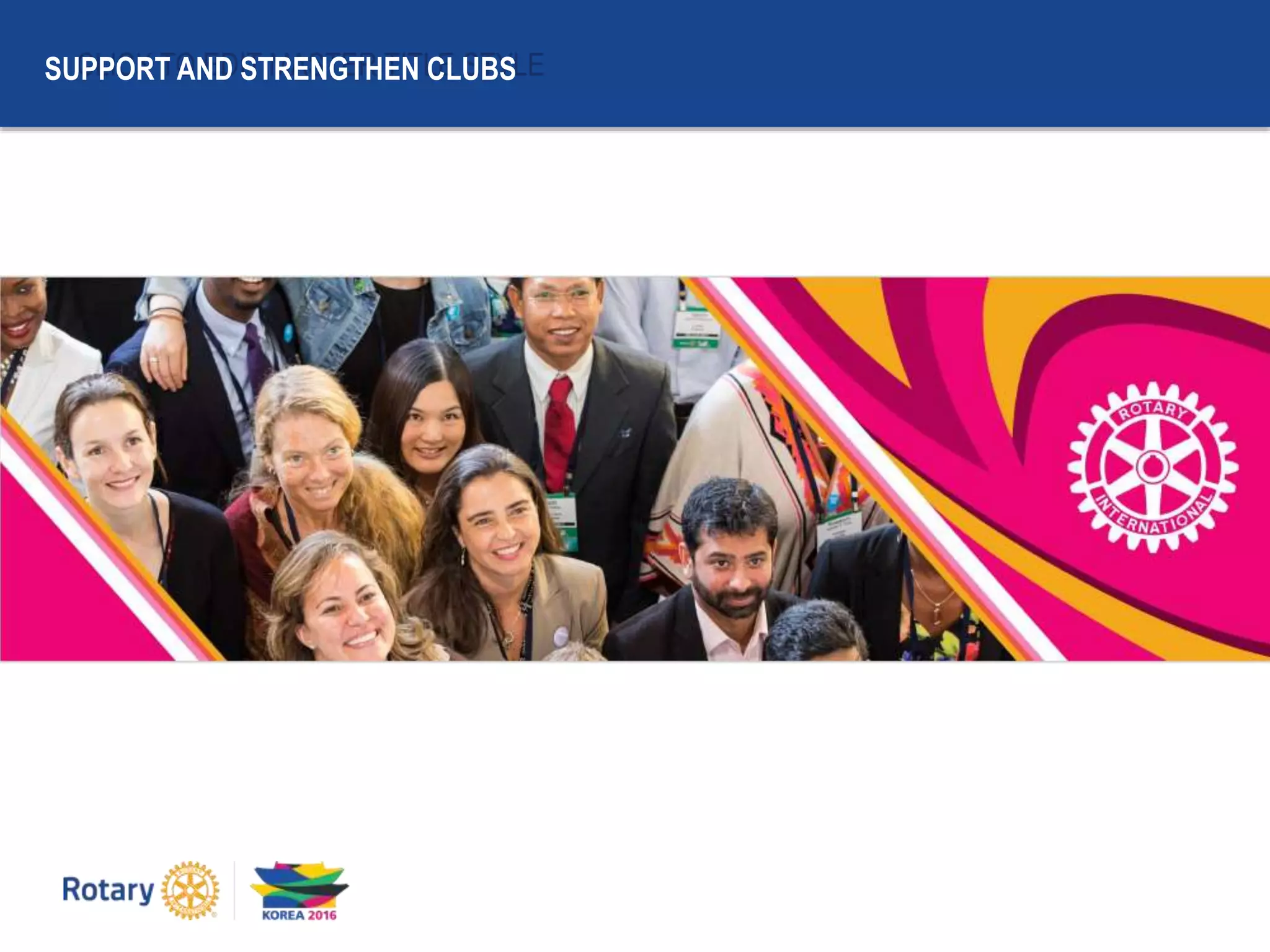 CLICK TO EDIT MASTER TITLE STYLESUPPORT AND STRENGTHEN CLUBS
 