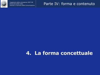 4.  La forma concettuale Parte IV: forma e contenuto 