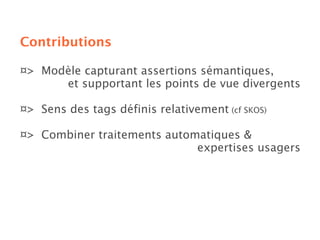 Sémantique des folksonomies: structuration collaborative et assistée