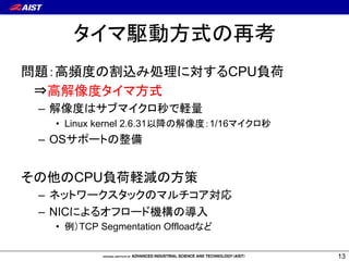 ƀŬƘĄ3eŖ$Ç 
@ăưĆĂcŖ.çŞ%ªŕYŇťCPUßÌ 
ĳ ĲĆÖcƀŬƘe 
– ÖcŗŹƑƘŬŵƥ»őäð 
• Linux kernel 2.6.31
öŖÖcư1/16ƘŬŵƥ» 
– OSŹƗƩƆŖ| 
ŊŖ 