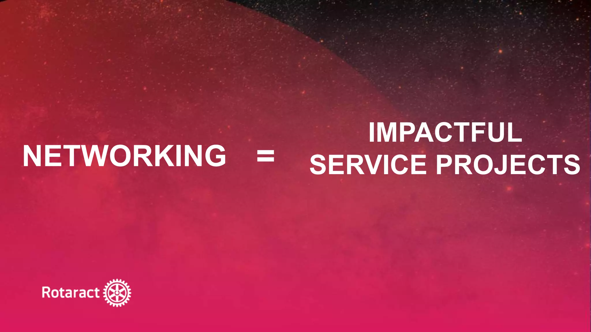 2022 Rotaract Preconvention #Rotaract22
NETWORKING
IMPACTFUL
SERVICE PROJECTS
=