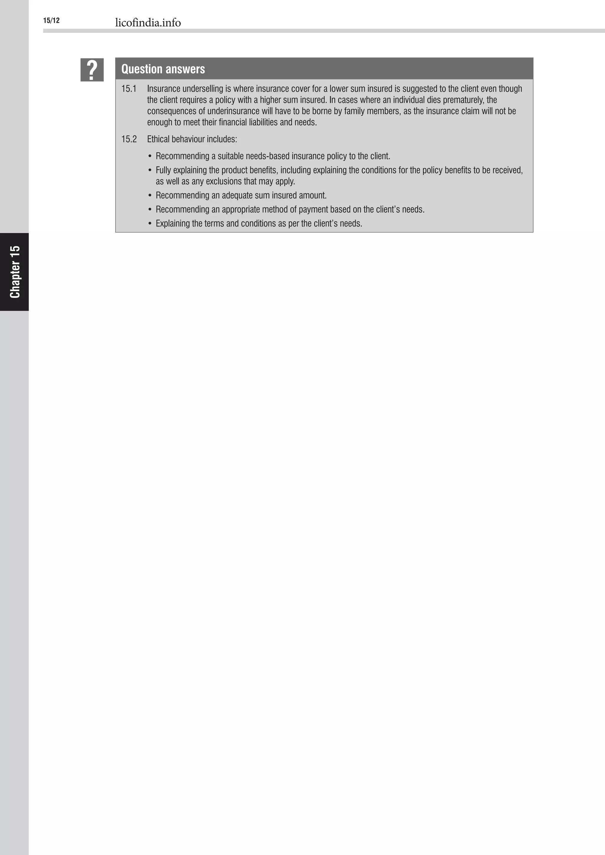 15/12 licofindia.info
Chapter15
Question answers
 