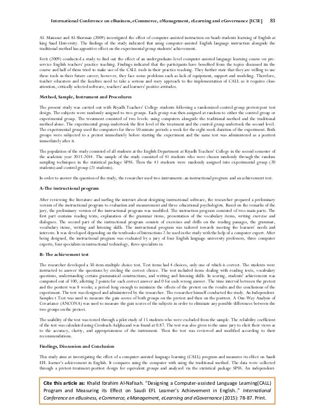 Phd thesis in computer assisted language learning method