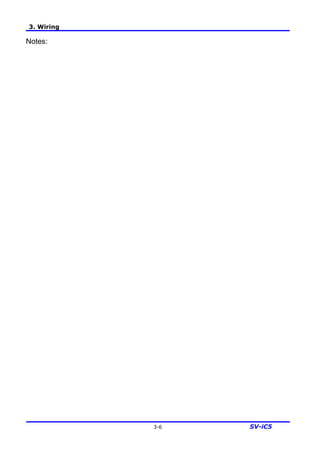 3. Wiring
3-6 SV-iC5
Notes:
 