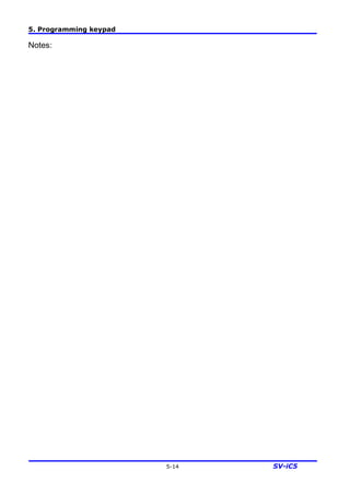 5. Programming keypad
5-14 SV-iC5
Notes:
 